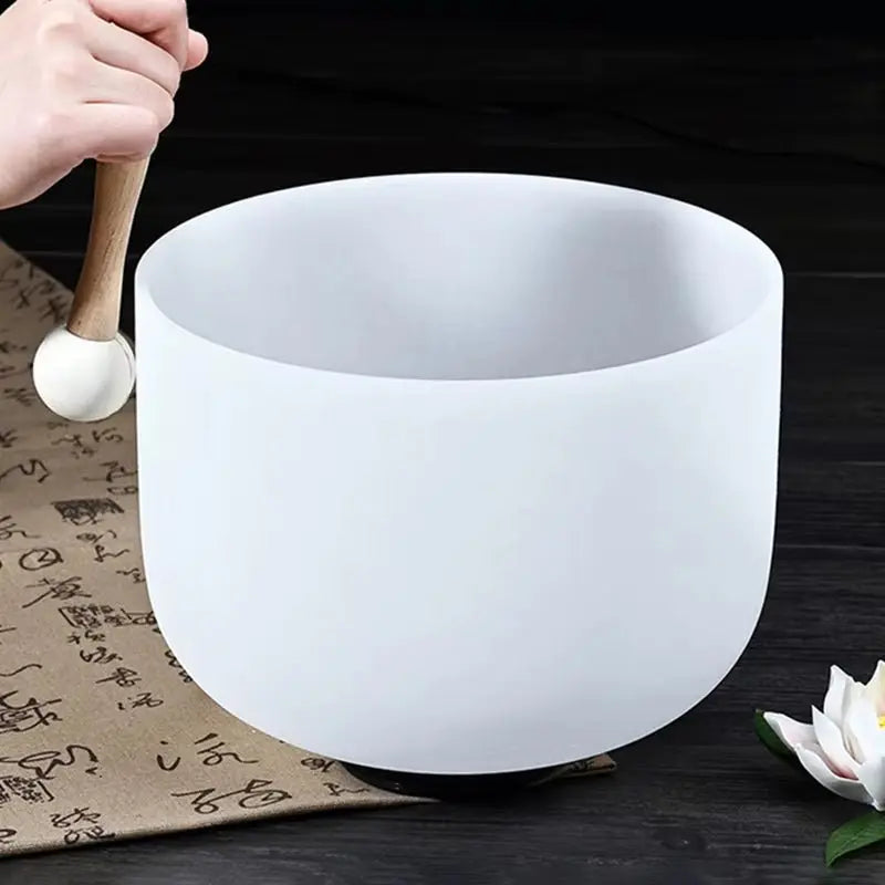 14” MEGA WHITE QUARTZ BOWL 432Hz - Health Inuit