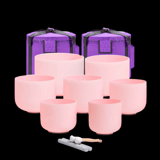 6 - 12” Pink Himalayan salt Bowls 432HZ - Health Inuit