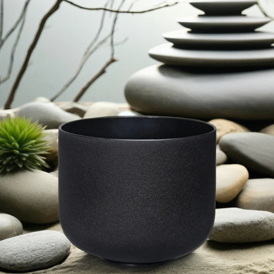 10" Black Sand Crystal Singing Bowl - Health Inuit