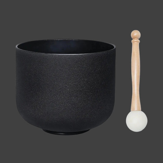 10" Black Sand Crystal Singing Bowl - Health Inuit