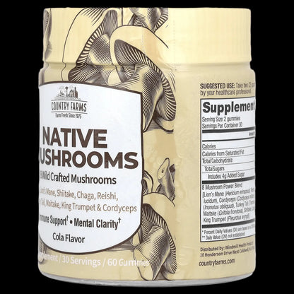 Native Mushrooms - Cola 400 Mg 60 Gummies - Health Inuit