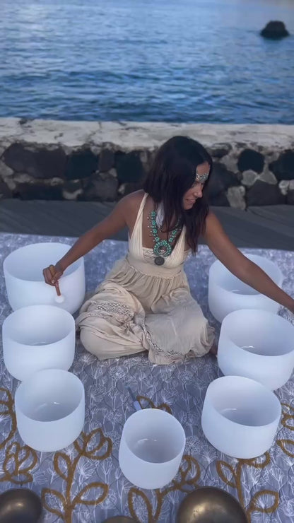 6-12” White Sand Sound Bowl Set